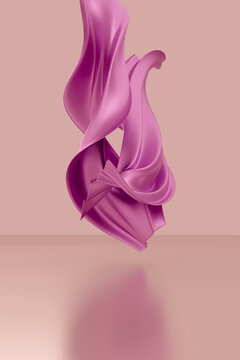 Hanging 3D Rose Satin with Interwoven Curves
