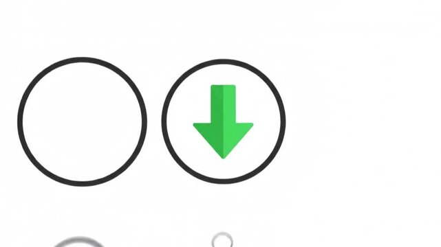 Interface arrow icon navigating through circular grid with smooth panning motion for software development and user experience design marketing