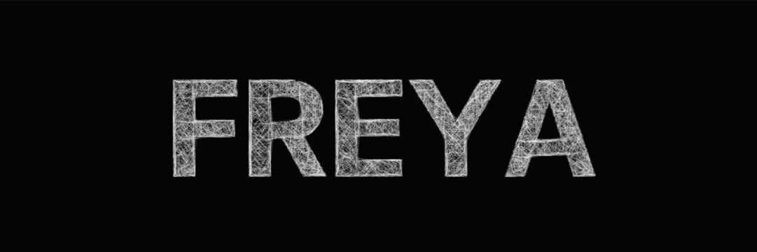 Sketch Freya text - uppercase typography design