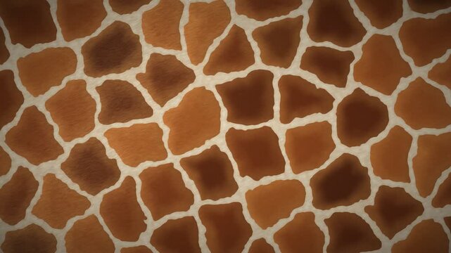 Giraffe Print Pattern Slowly Drifting Animal Hide Texture Seamless Loop