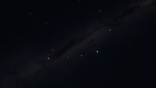 Nova Star Flare Erupting in Night Sky Constellation Astronomy Animation