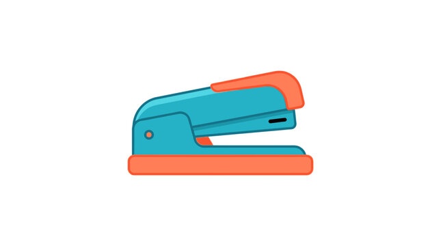 Flat vector stapler icon modern office supply tool