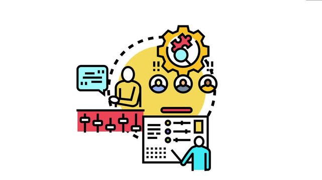 People engaging in the quantitative proficiency development process, analyzing data, managing controls, and improving skills for strategic business insights and performance evaluation