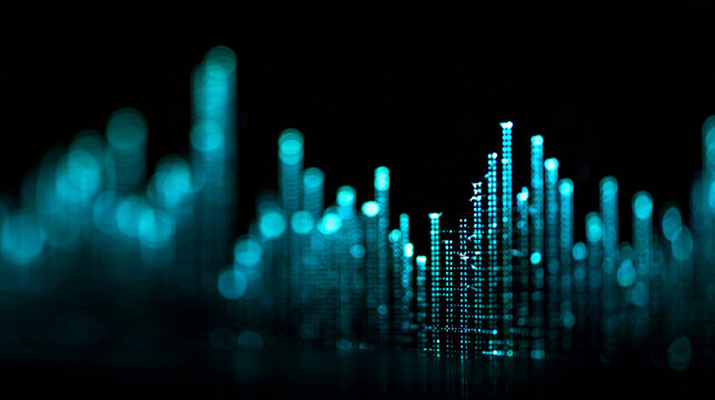 Abstract Digital Smart City Data Visualization Background