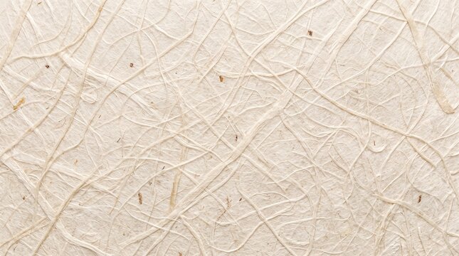 Handmade Textured Fiber Paper Background with Natural Strands