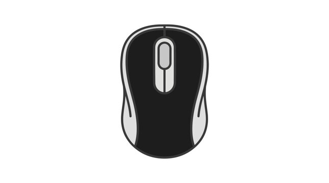 Modern wireless computer mouse ergonomic rounded shape minimalist design