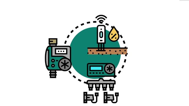 Rain intensity meter concept a device measuring water percentage, with a control unit for smart irrigation, agriculture, and water management systems