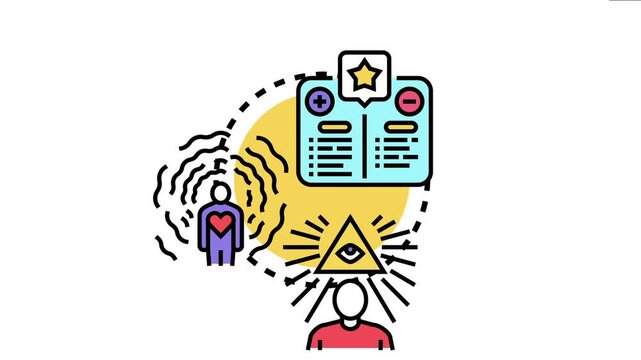 Individuals developing deeper understanding, emotional intelligence, and cognitive insight, connecting these aspects for continuous self improvement and elevated consciousness