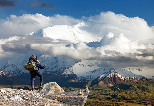 Pamir Mountains Lenin Peak or mount Abu Ali Ibn Sino