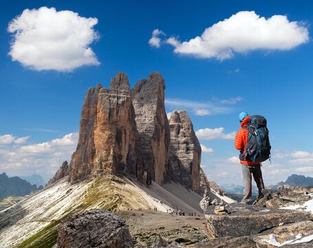 Drei Zinnen or Tre Cime di Lavaredo tourist dolomites