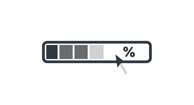 Loading progress bar with percentage.