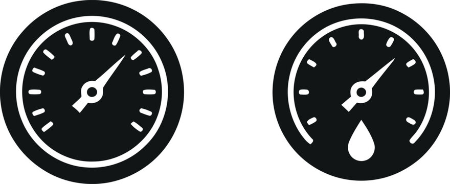 Weather gauges barometer and hygrometer dials for atmospheric pressure