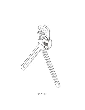 Detailed patent drawing illustrations of a multi-handle wrench schematic
