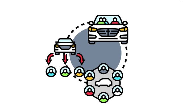 People using a digital platform for ride sharing, connecting passengers with drivers for convenient and efficient transportation services