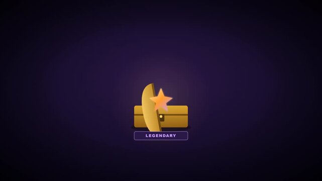 Legendary golden treasure chest icon featuring a star and a unique banana, symbolizing a rare game reward. This premium digital loot box represents extraordinary achievement