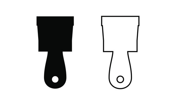 Paint scraper drywall tool vector graphics