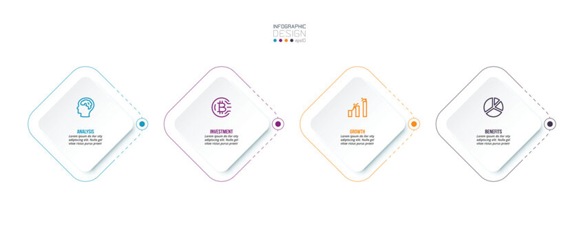 Option label infographic template for report and presentation about Business Or Marketing and Education.

