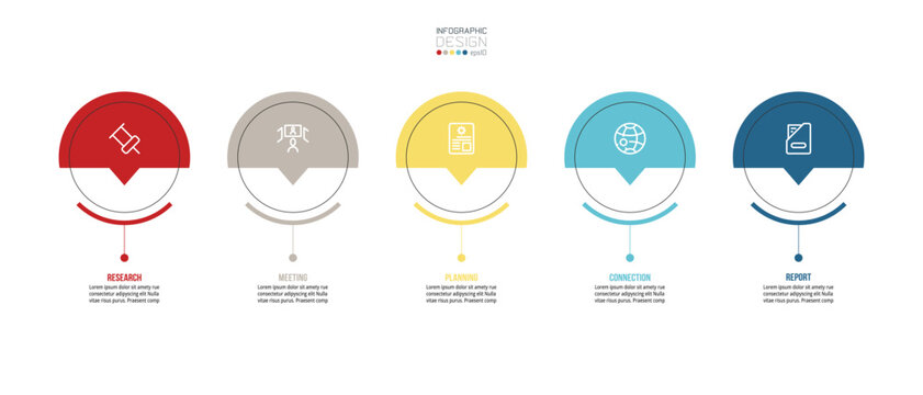 Business and marketing template of infographic design
