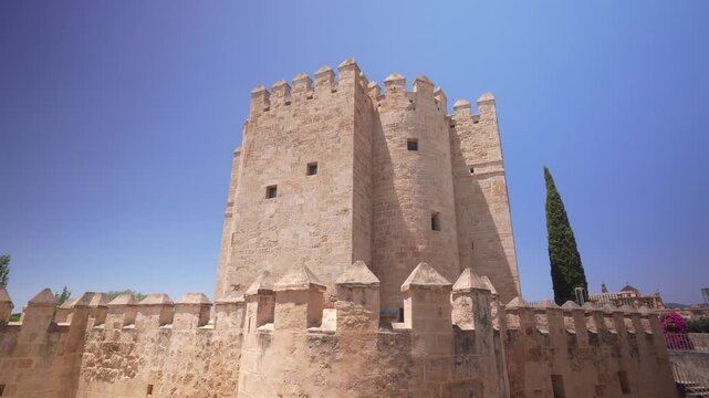 View of Torre de la Calahorra on a sunny day, Cordoba, Andalusia, Spain, Europe