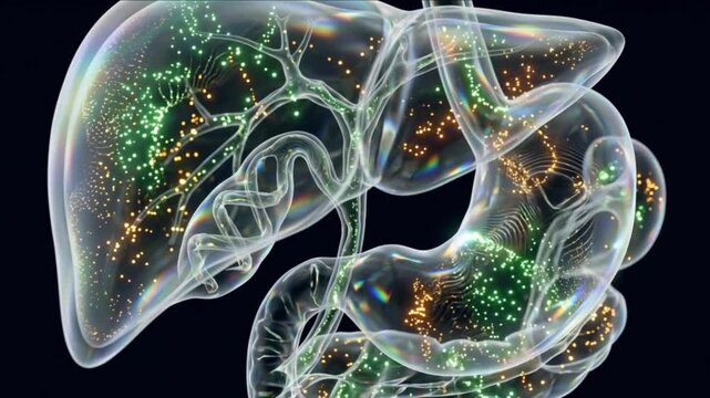 総肝管と胆嚢管および総胆管からなる胆道合流部の生体模倣結晶の様子