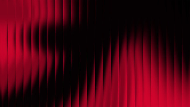 Abstract background of 3D red and black ribbed glass texture for modern graphic design and digital wallpaper branding.