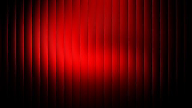 Abstract background of 3D ribbed glass in deep red and black for modern graphic design and web presentations.