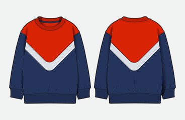 Modern Menswear Sweatshirts with Colorblock Cut and Sew Details © 1312124