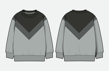 Modern Menswear Sweatshirts with Colorblock Cut and Sew Details © 1312124