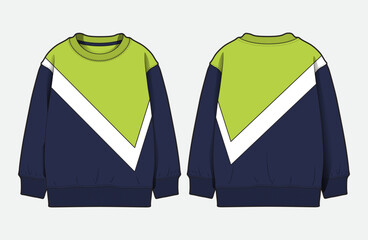 Modern Menswear Sweatshirts with Colorblock Cut and Sew Details © 1312124