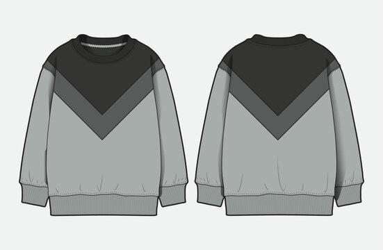 Modern Menswear Sweatshirts with Colorblock Cut and Sew Details