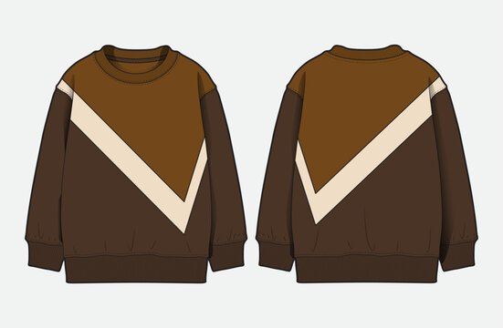 Modern Menswear Sweatshirts with Colorblock Cut and Sew Details
