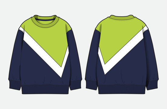 Modern Menswear Sweatshirts with Colorblock Cut and Sew Details