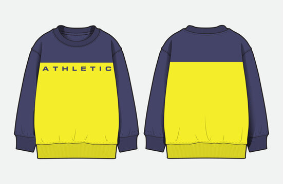 Modern Menswear Sweatshirts with Colorblock Cut and Sew Details