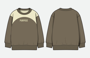 Modern Menswear Sweatshirts with Colorblock Cut and Sew Details © 1312124