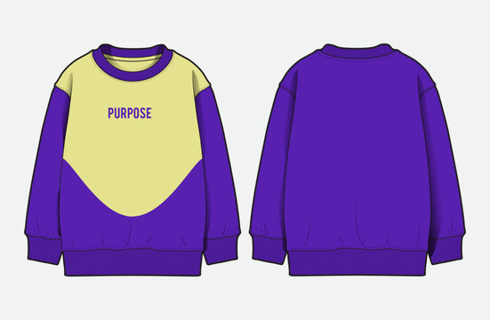 Modern Menswear Sweatshirts with Colorblock Cut and Sew Details
