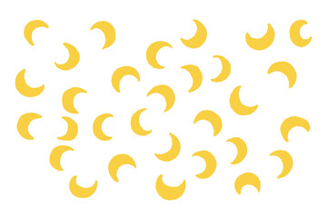 Moon crescent gold pattern yellow © Lingporntip