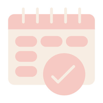 Event Calendar Mark Vector Icon Design