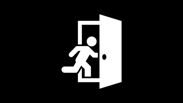 White wheelchair accessibility symbol with a person moving forward in a short smooth motion featuring inclusion disability access healthcare public motion graphics for, high quality video footage