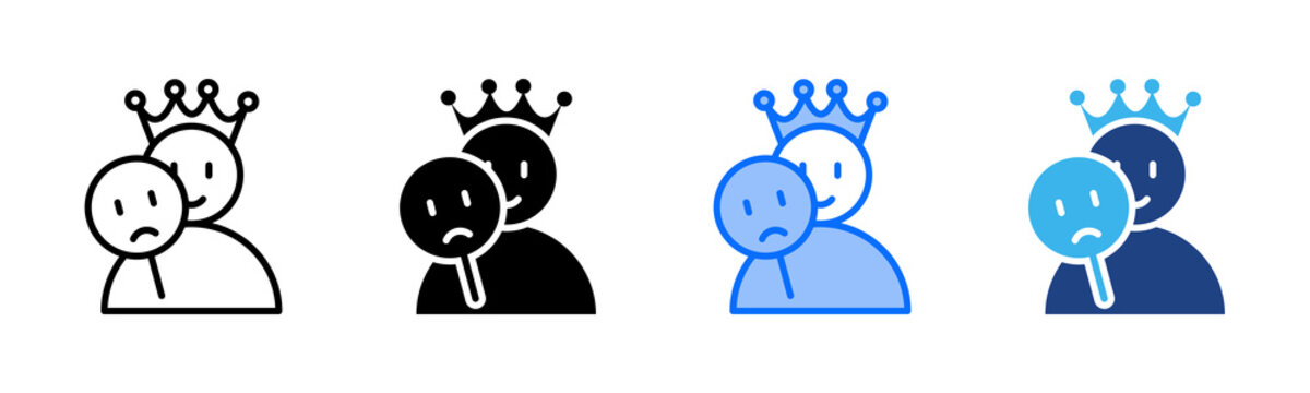 Impostor Syndrome icon set multiple style collection