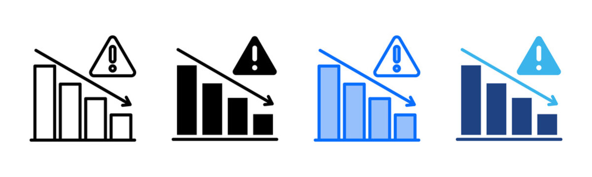 Crisis icon set multiple style collection