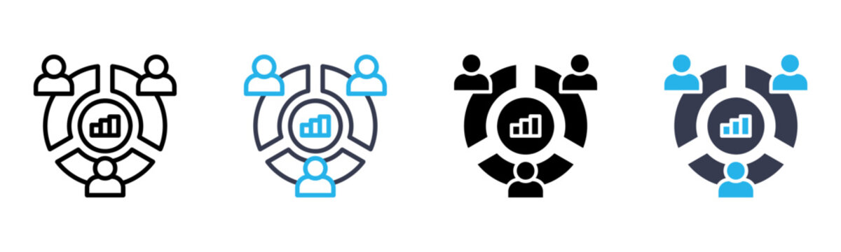 Demographic icon multiple style vector illustration