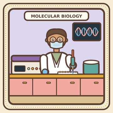 Scientist pipetting samples into a 96-well PCR plate with a thermal cycler in a molecular biology laboratory