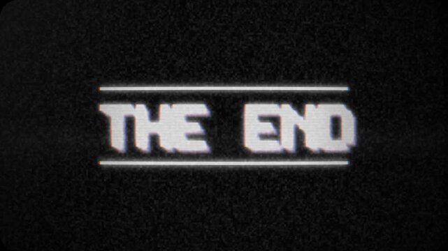 The End Retro Television Broadcast Finale Closing Card Screen