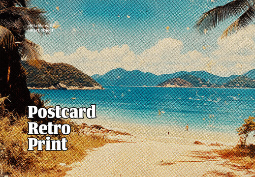 Postcard Retro Print Effect