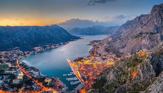 Kotor Old Town, Montenegro with Kotor Bay