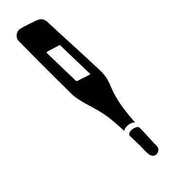 digital thermometer vector silhouette