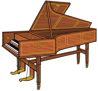 Pianoforte, color illustration