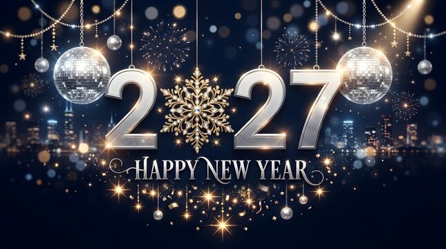 A dazzling and festive celebration of the upcoming year 2027 filled with joy hope and the promise of new beginnings as we bid farewell to
