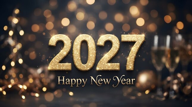 A dazzling and festive celebration of the upcoming year 2027 filled with joy hope and the promise of new beginnings for everyone around the globe