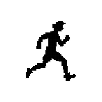 Man running jogging fitness silhouette